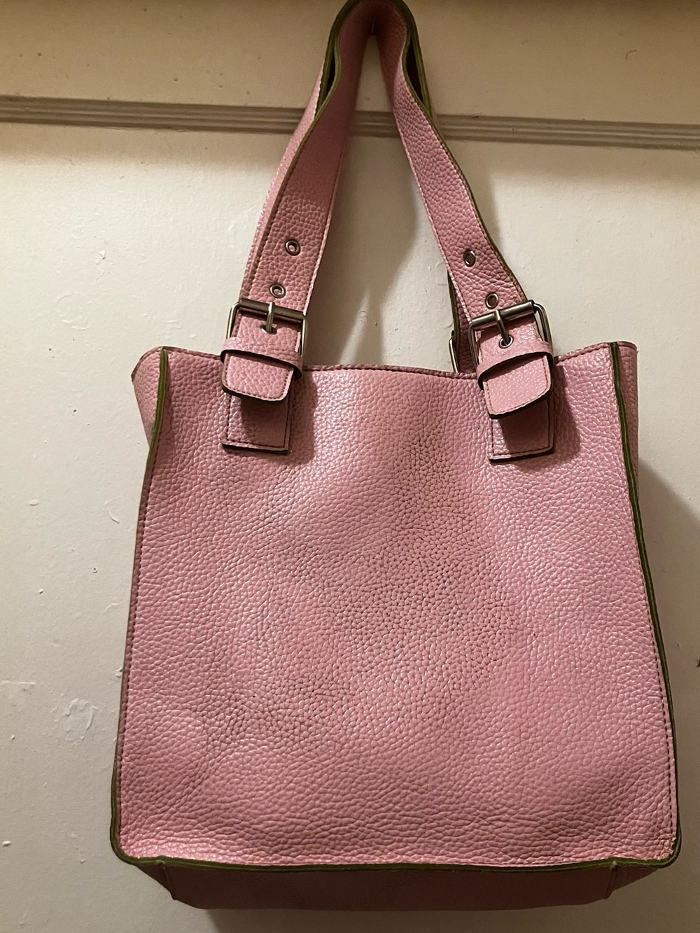 Y2K Classic Pink Pebbled Tote Bag - Women